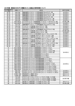 【①-2【12月5日】 別紙一覧（2015年カタログに掲載の未発売品リスト）
