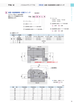 金型・後退端検知・近接スイッチ TYAU