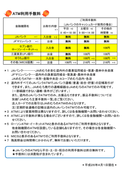 その場ATM利用手数料