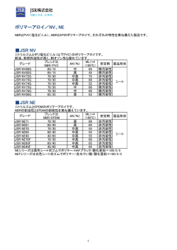 ポリマーアロイ／NV、NE JSR NV JSR NE