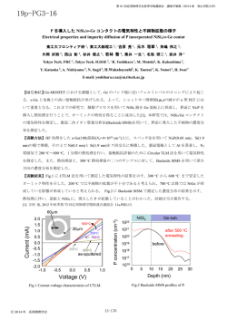 P を導入したNiSi 2 /n-Ge コンタクトの電気特性と