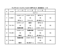 JFAキッズサッカーフェスティバル2014神戸 試合日程