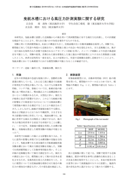 曳航水槽における風圧力計測実験に関する研究