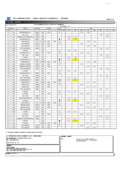 AIT CORPORATION CHINA SERVICE SCHEDULE