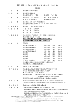 第29回 ナゴヤインドアオープンアーチェリー大会
