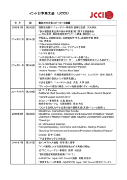 JCCII三木会 最近のスピーカーと演題