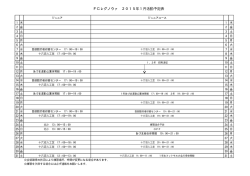 FCレグノウァ 2015年1月活動予定表