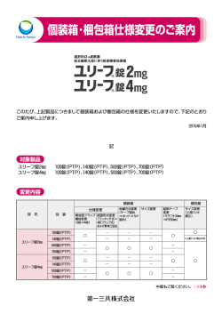 個装箱・梱包箱仕様変更のご案内