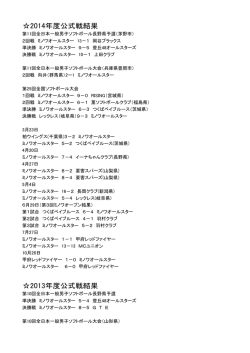 過去のミノワオールスター成績(2012～2014)