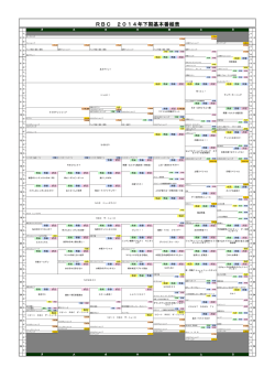 RBC 2014年下期基本番組表