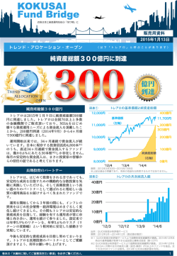 純資産総額300億円に到達(PDF 820kb)