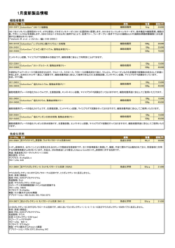 2015年1月新製品情報