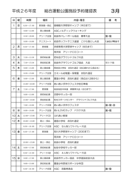 3月 - 姶良スポーツクラブ
