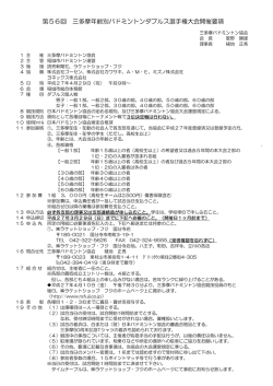 第56回 三多摩年齢別バドミントンダブルス選手権