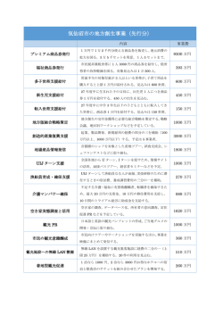 気仙沼市の地方創生事業（先行分）