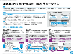 CLUSTERPRO for ProLiant HAソリューション