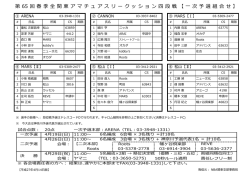 第 65 回 春 季 全 関 東 ア マ チ ュ ア ス リ ー ク ッ シ ョ ン 四