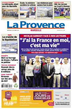 La Provence Marseille du mercredi 29 octobre 2014