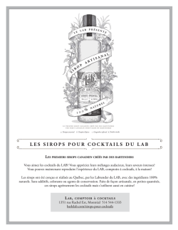 LES SIROPS POUR COCKTAILS DU LAB