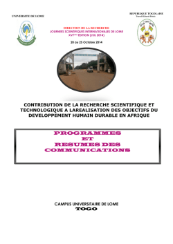 resumes des communications - Campus Numérique Francophone