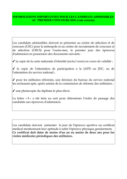 Les candidats admissibles doiven