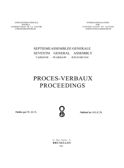 PROCES-VERBAUX PROCEEDINGS