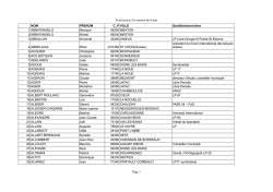 2eme liste au 7 novembre 2014 - Fédération Nationale de la Libre