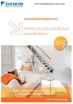 POMPES À CHALEUR AIR/EAU