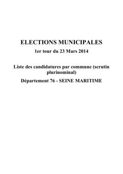 Listes arrondissement Dieppe (- 1000 habitants)