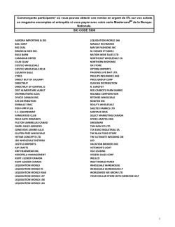 Listes des marchands - FR