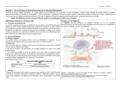 Exercices réponse inflammatoire