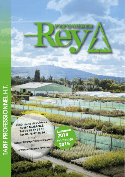Notre catalogue professionnel 2014-2015