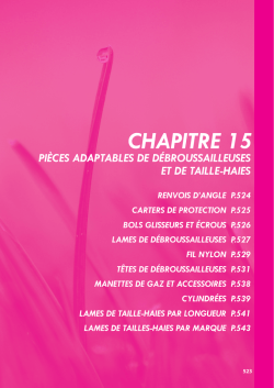 chapitre 15 pi&egrave;ces de d&eacute;broussailleuses