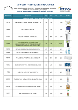 Tarif Lyreco 2014