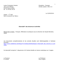 1&egrave;re ES2 - WebLettres