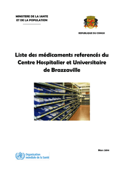 Liste des m&eacute;dicaments referenc&eacute;s du Centre Hospitalier et