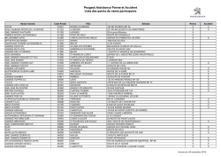 Liste des points de vente participants - Services