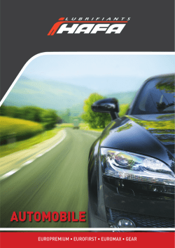 AUTOMOBILE - HAFA Lubrifiants