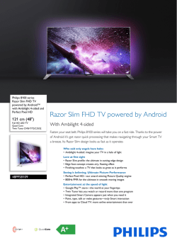 48PFS8109/12 Philips Razor Slim FHD TV powered by Android