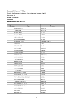 Section A - Facultés des Sciences Juridiques, Economiques et