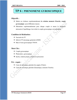 TP 6 : PHENOMENE GYROSCOPIQUE