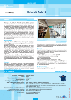 Universit&eacute; Paris 13