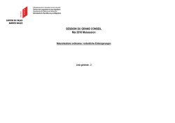 SESSION DU GRAND CONSEIL Mai 2016 Maisession
