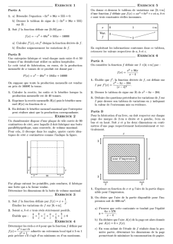 Exercice 1 Exercice 2 Exercice 3 Exercice 4
