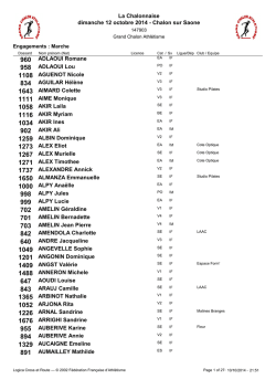 Liste des inscrites pour la marche - Pagesperso