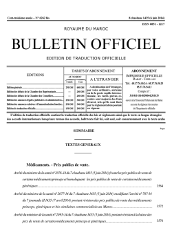 B.O n&deg; 6262 Bis du 06-06-2014