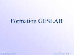Formation Geslab 2015 - Accueil