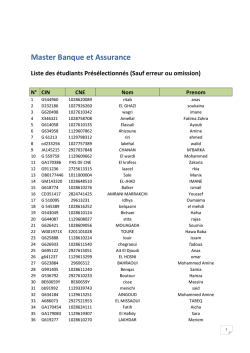 Master Banque et Assurance