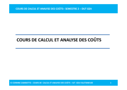 cours de calcul et analyse des coûts– semestre 2 – dut gea