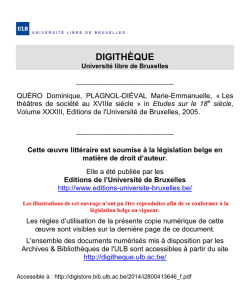 DIGITHÈQUE - Université Libre de Bruxelles